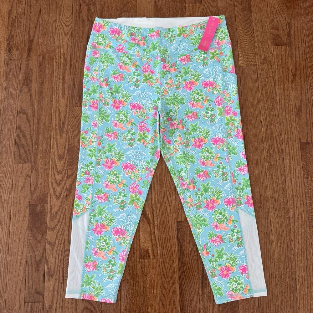 Disney X Lilly Pulitzer Weekender Leggings Womens 2X High Rise Mickey Minnie NWT